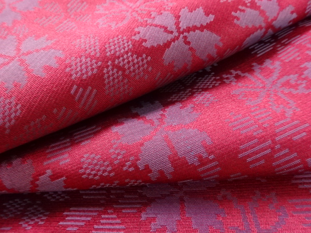  大正ロマン　撫子模様織り出し着物